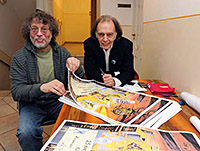 Presser Gábor és Sztevanovity Dusán a 25 éves Padlás plákatjaival - 2013. január 29.